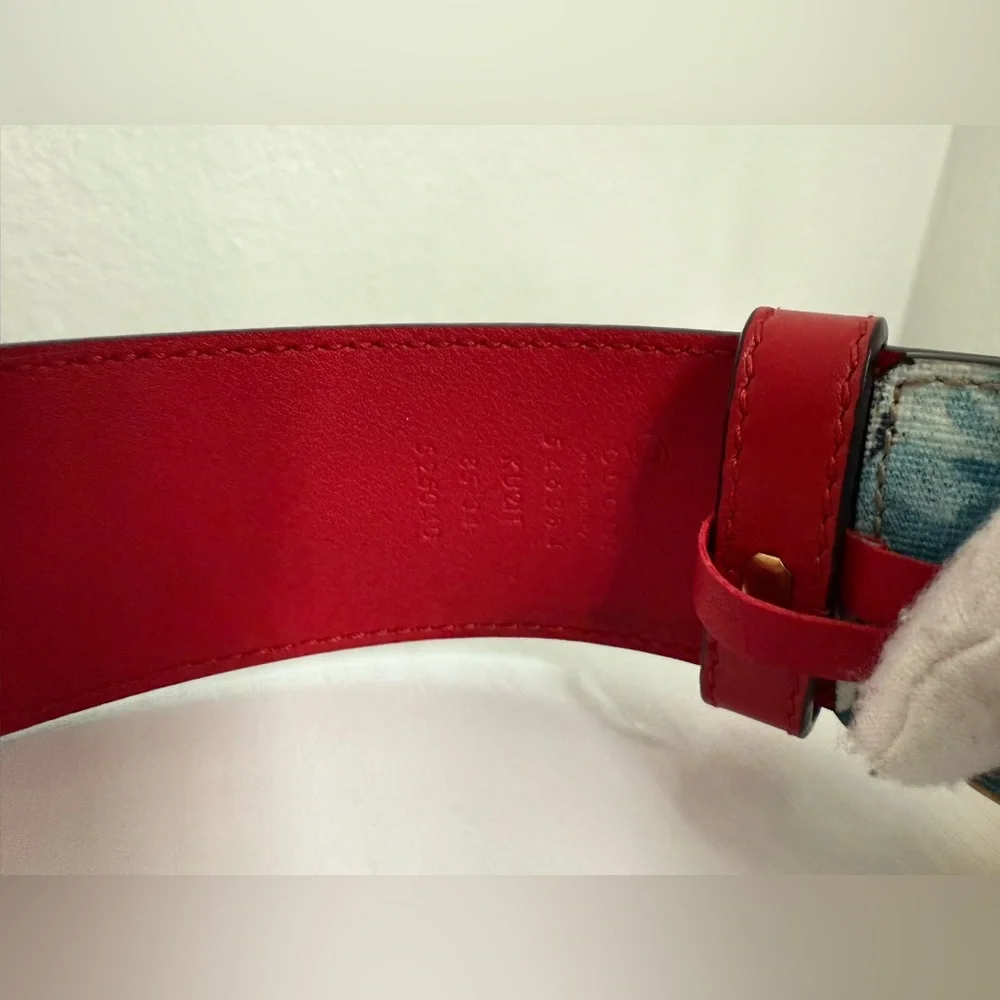 GUCCI GG Supreme Blooms Tiger Belt Size 34 - Picture 6 of 10